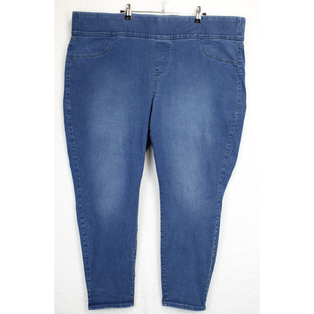Old Navy Skinny Jeans Pull On Stretch Women 24 Plus Mid Rise Blue Denim Pants
